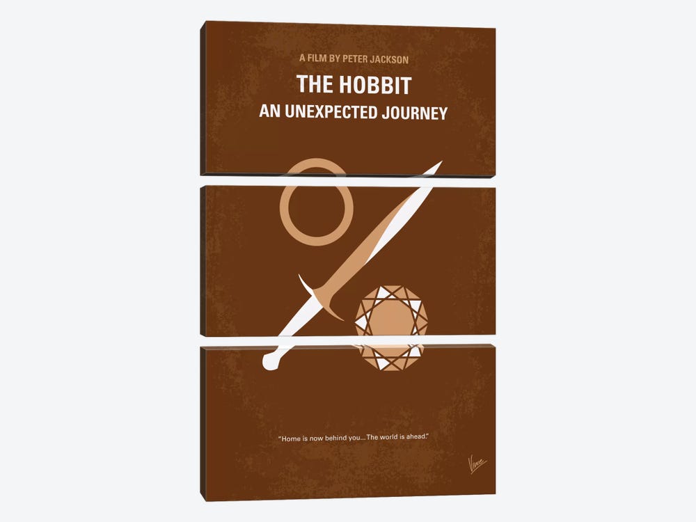 The Hobbit: An Unexpected Journey Minimal Movie Poster by Chungkong 3-piece Canvas Art