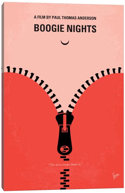 Boogie Nights Minimal Movie Poster Canvas Art Print - Comedy Minimalist Movie Posters