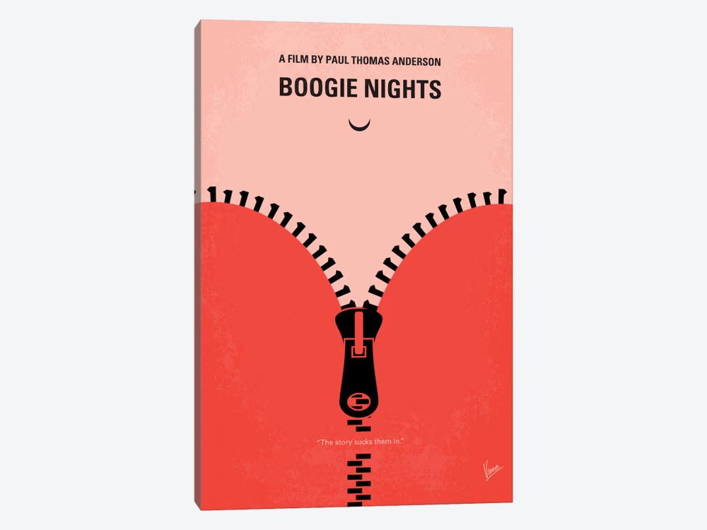 Boogie Nights Minimal Movie Poster by Chungkong 1-piece Canvas Art Print