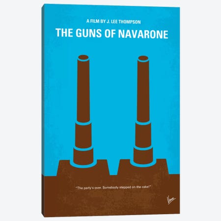 The Guns Of Navarone Minimal Movie Poster Canvas Print #CKG179} by Chungkong Canvas Print