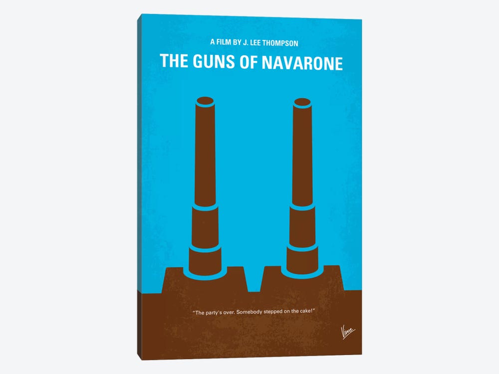 The Guns Of Navarone Minimal Movie Poster by Chungkong 1-piece Canvas Wall Art