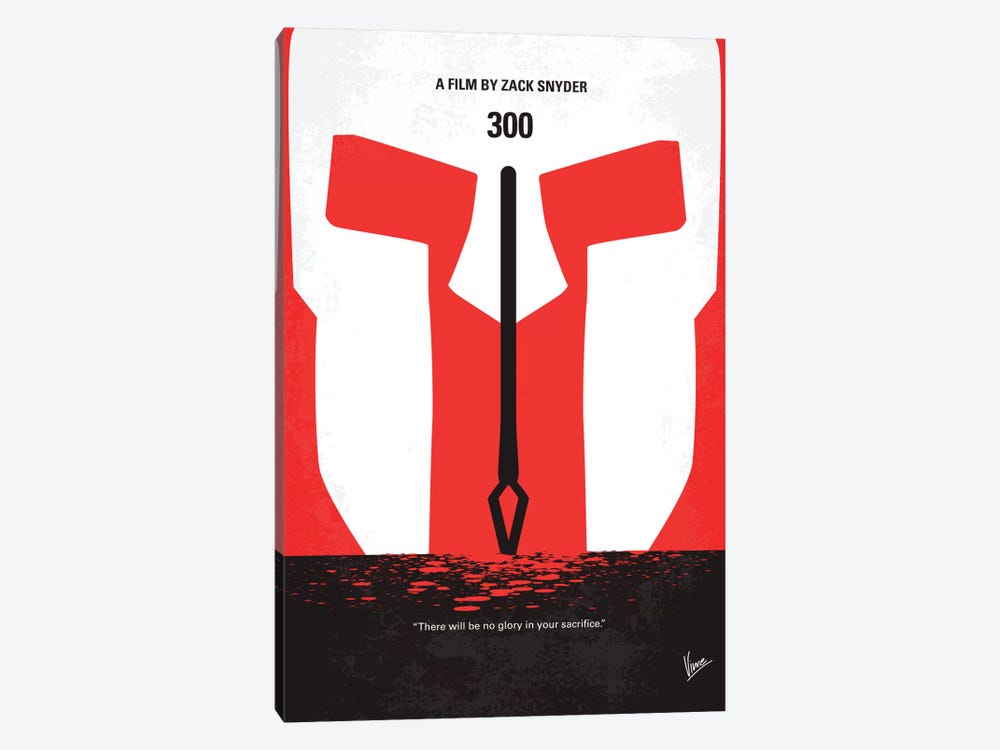 300 Minimal Movie Poster by Chungkong 1-piece Canvas Print