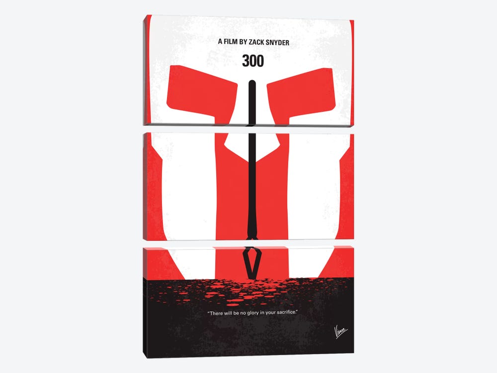 300 Minimal Movie Poster by Chungkong 3-piece Art Print