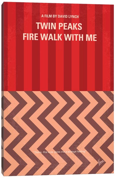 Twin Peaks: Fire Walk With Me Minimal Movie Poster Canvas Art Print - Chungkong's Thriller Movie Posters