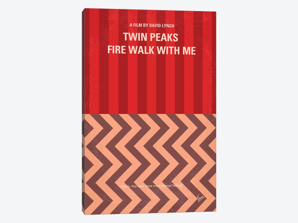 Twin Peaks: Fire Walk With Me Minimal Movie Poster by Chungkong 1-piece Canvas Wall Art