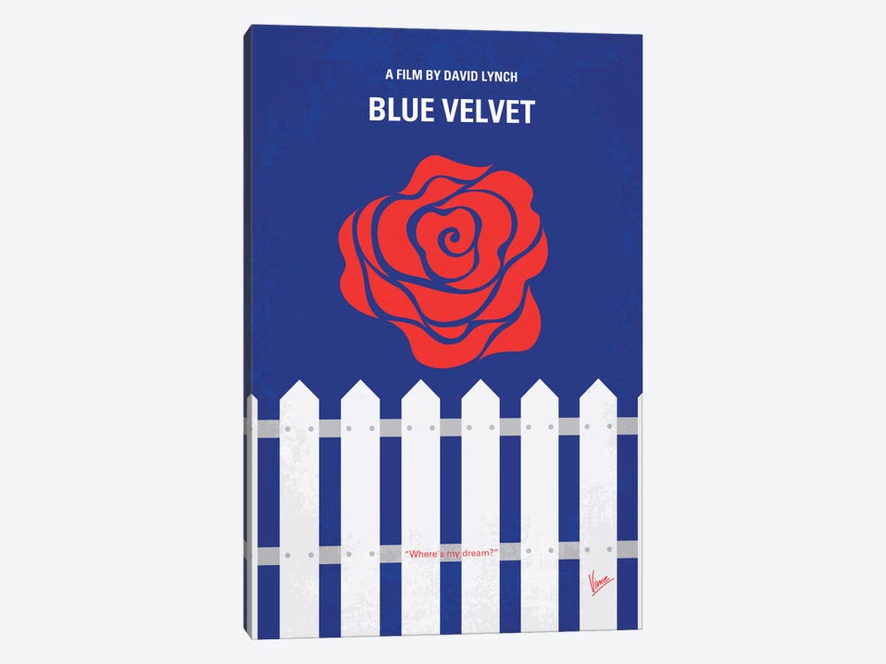 Blue Velvet Minimal Movie Poster by Chungkong 1-piece Canvas Print