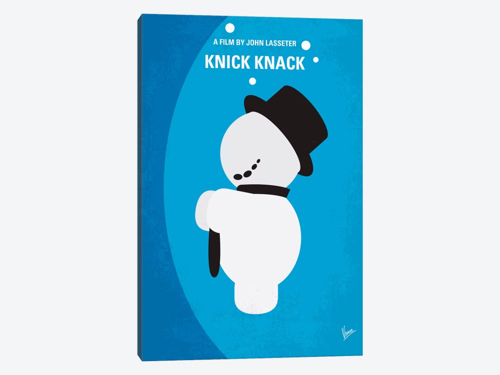Knick Knack Minimal Movie Poster by Chungkong 1-piece Canvas Print