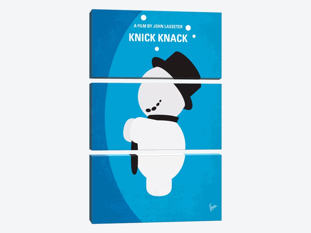 Knick Knack Minimal Movie Poster by Chungkong 3-piece Canvas Art Print