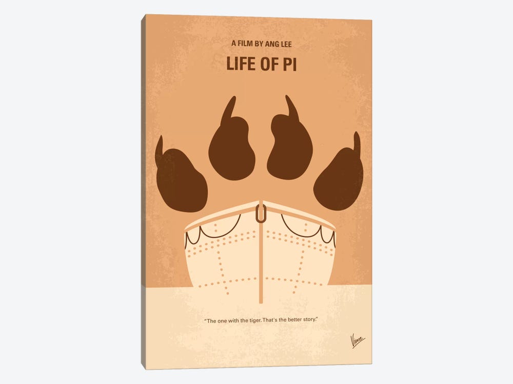 Life Of Pi Minimal Movie Poster by Chungkong 1-piece Canvas Art