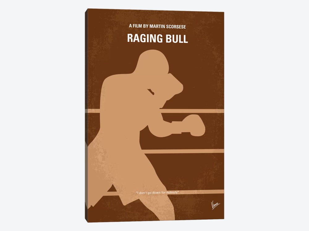 Raging Bull Minimal Movie Poster by Chungkong 1-piece Canvas Print