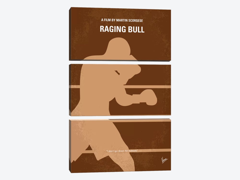 Raging Bull Minimal Movie Poster by Chungkong 3-piece Art Print