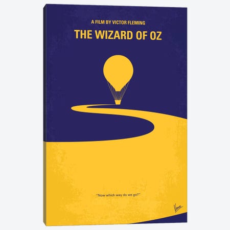 Wizard Of Oz Minimal Movie Poster Canvas Print #CKG187} by Chungkong Canvas Print