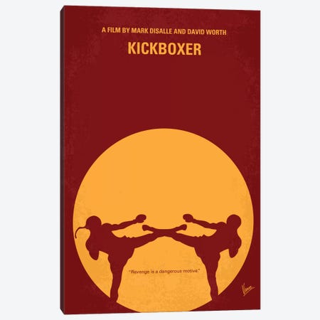 Kickboxer Minimal Movie Poster Canvas Print #CKG188} by Chungkong Canvas Wall Art