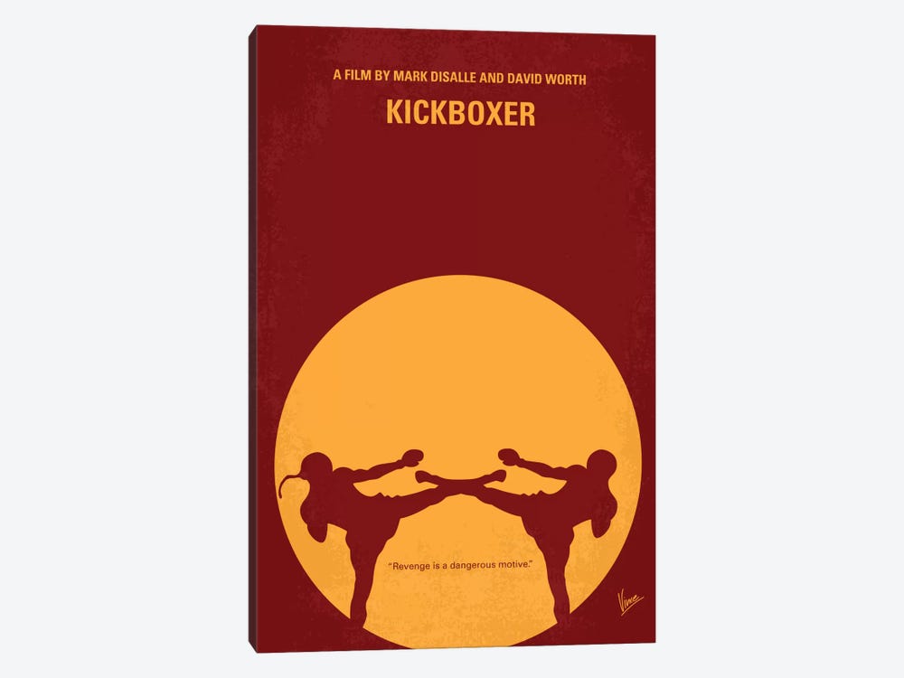 Kickboxer Minimal Movie Poster by Chungkong 1-piece Canvas Wall Art