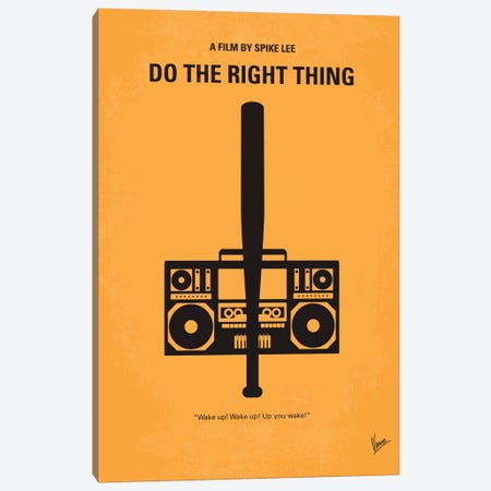 Do The Right Thing Minimal Movie Poster Canvas Print #CKG189} by Chungkong Canvas Artwork
