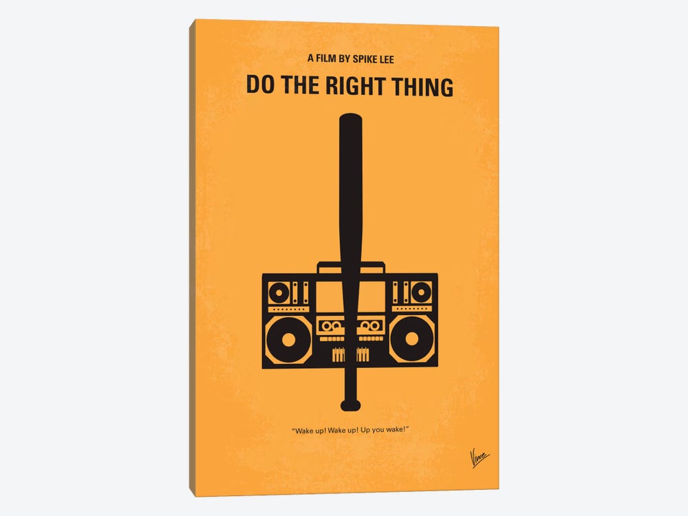 Do The Right Thing Minimal Movie Poster by Chungkong 1-piece Canvas Print