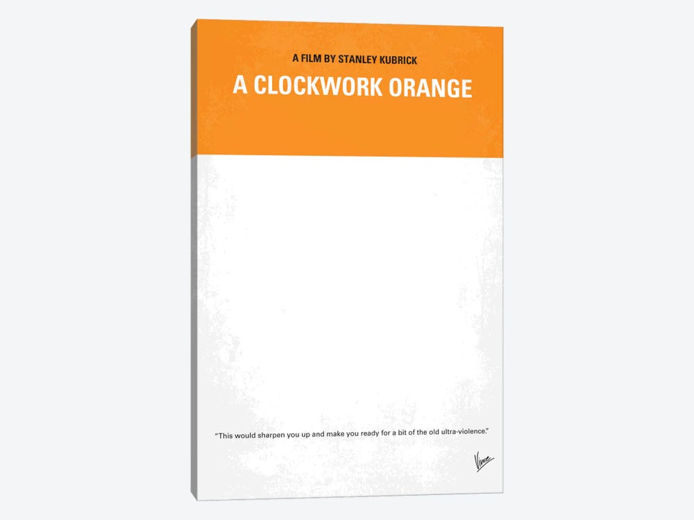 A Clockwork Orange Minimal Movie Poster by Chungkong 1-piece Canvas Art