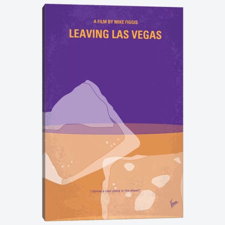 Leaving Las Vegas Minimal Movie Poster Canvas Print #CKG190} by Chungkong Art Print