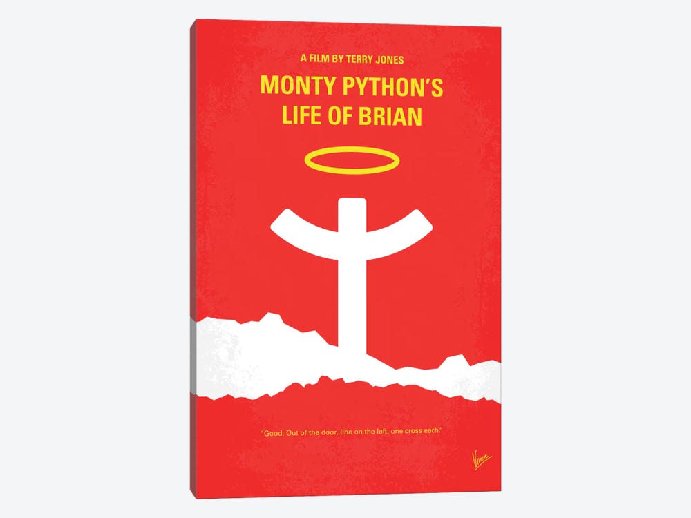 Monty Python's Life Of Brian Minimal Movie Poster by Chungkong 1-piece Canvas Art