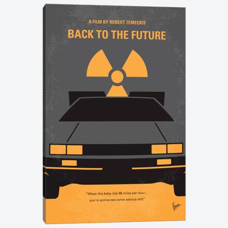 Back To The Future Minimal Movie Poster Canvas Print #CKG192} by Chungkong Canvas Art Print