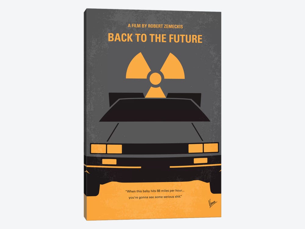 Back To The Future Minimal Movie Poster by Chungkong 1-piece Canvas Art Print