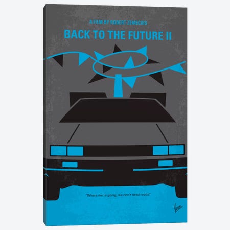 Back To The Future II Minimal Movie Poster Canvas Print #CKG193} by Chungkong Canvas Print