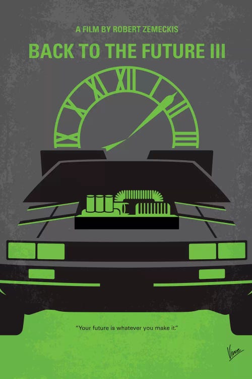 Back To The Future III Minimal Movie Poster by Chungkong wall art