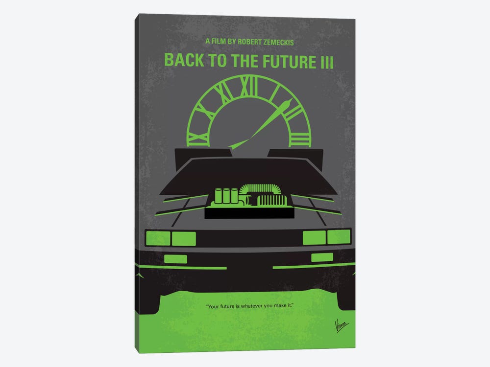 Back To The Future III Minimal Movie Poster 1-piece Canvas Print