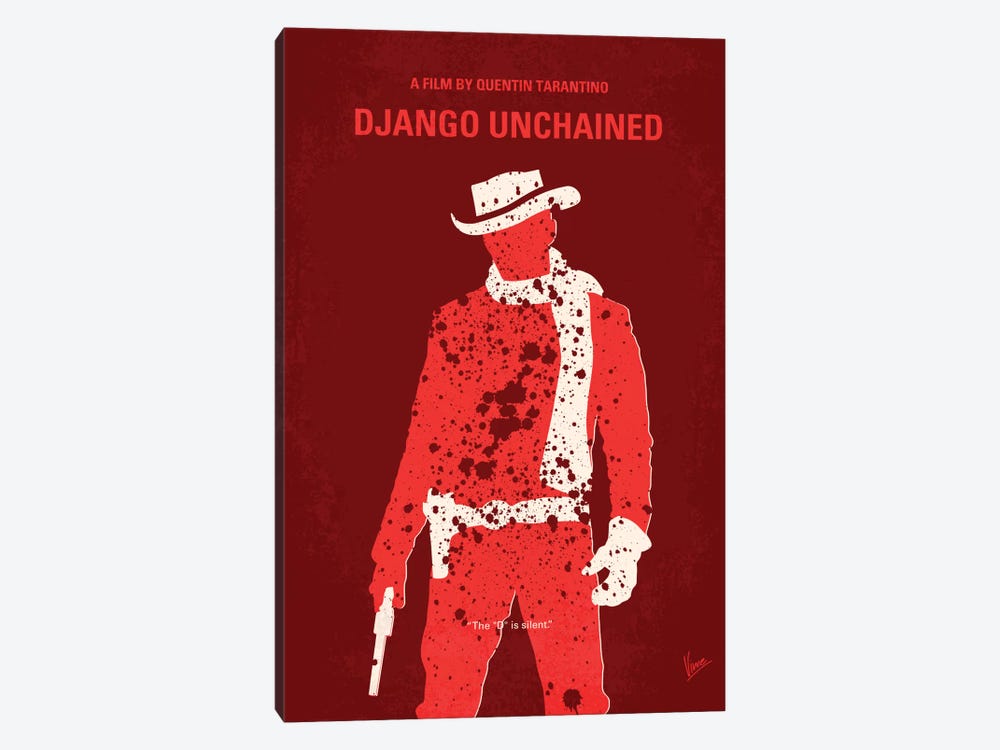 Django Unchained Minimal Movie Poster by Chungkong 1-piece Canvas Wall Art