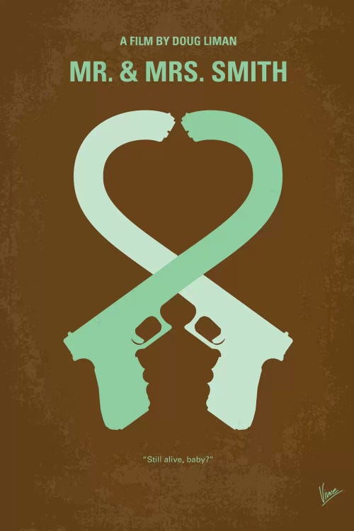 Mr. And Mrs. Smith Minimal Movie Poster