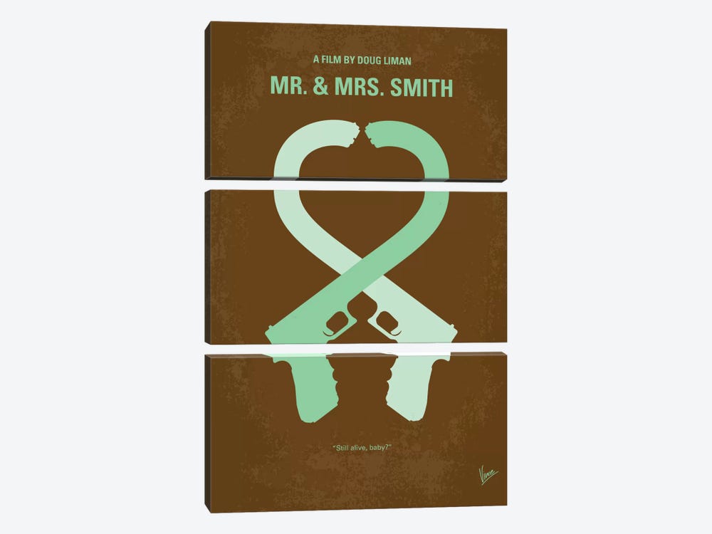 Mr. And Mrs. Smith Minimal Movie Poster by Chungkong 3-piece Art Print