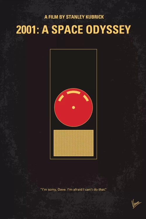 2001: A Space Odyssey Minimal Movie Poster by Chungkong wall art