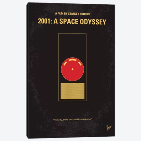 2001: A Space Odyssey Minimal Movie Poster Canvas Print #CKG19} by Chungkong Canvas Art