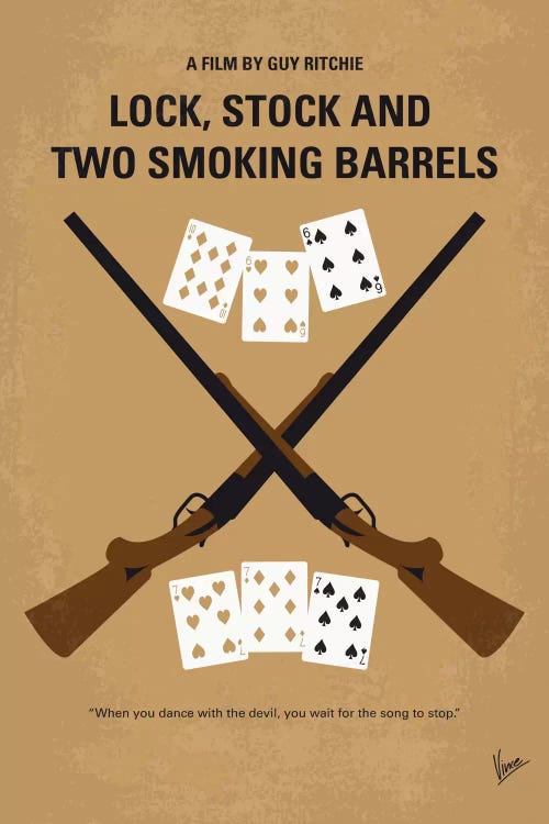 Lock, Stock And Two Smoking Barrels Minimal Movie Poster