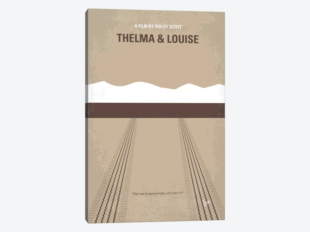 Thelma And Louise Minimal Movie Poster by Chungkong 1-piece Canvas Art