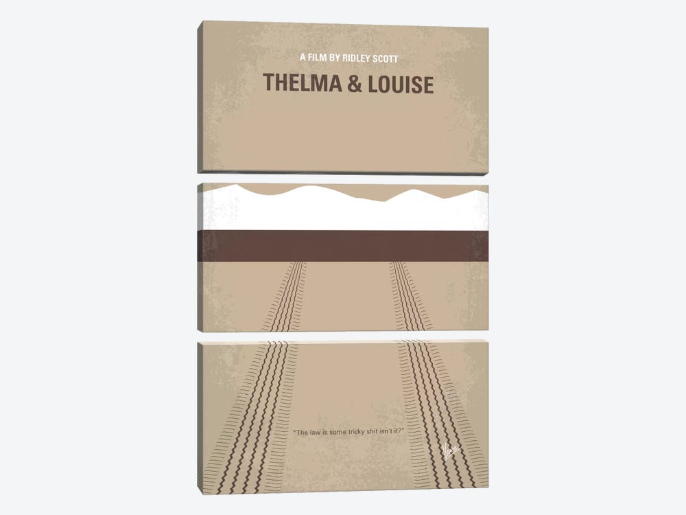 Thelma And Louise Minimal Movie Poster 3-piece Canvas Wall Art