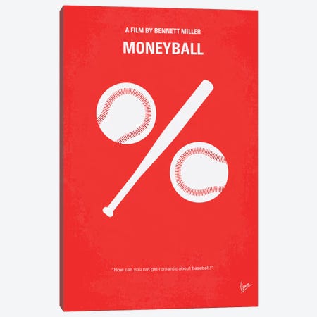Moneyball Minimal Movie Poster Canvas Print #CKG202} by Chungkong Canvas Art Print