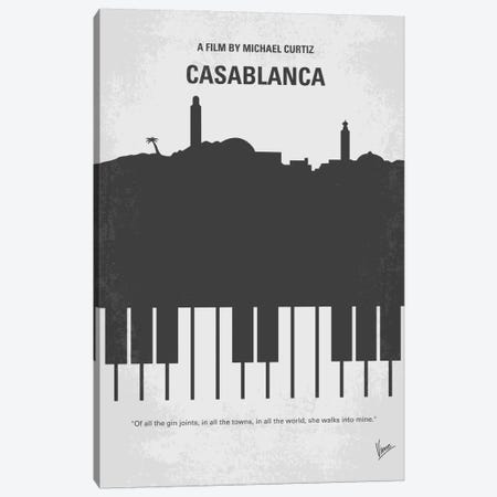 Casablanca Minimal Movie Poster Canvas Print #CKG203} by Chungkong Canvas Print