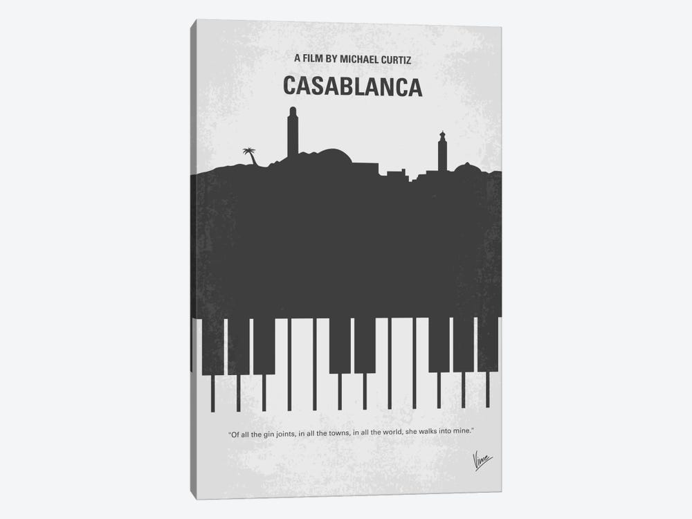 Casablanca Minimal Movie Poster by Chungkong 1-piece Canvas Print