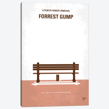 Forrest Gump Minimal Movie Poster Canvas Print #CKG204} by Chungkong Canvas Wall Art