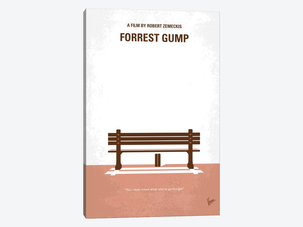 Forrest Gump Minimal Movie Poster by Chungkong 1-piece Canvas Artwork