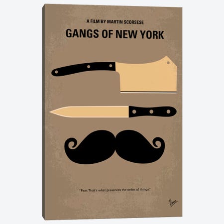 Gangs Of New York Minimal Movie Poster Canvas Print #CKG206} by Chungkong Canvas Art