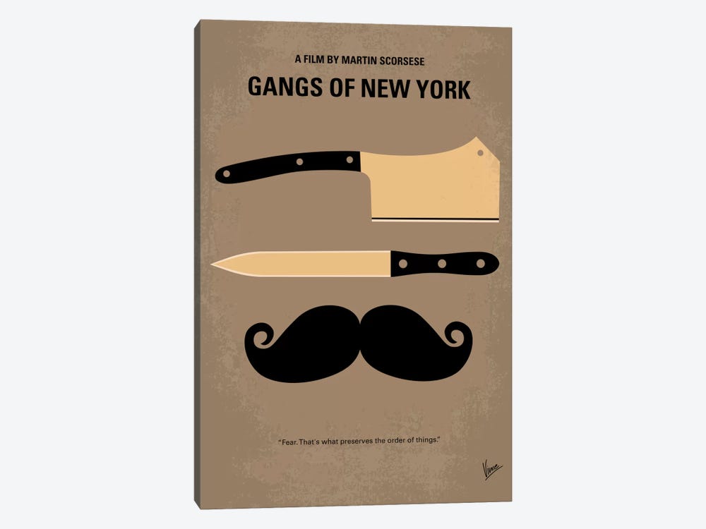 Gangs Of New York Minimal Movie Poster by Chungkong 1-piece Canvas Artwork