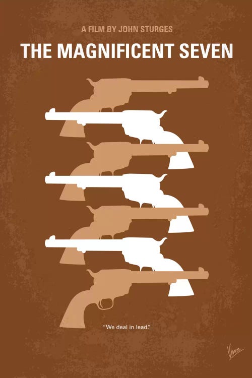 The Magnificent Seven Minimal Movie Poster