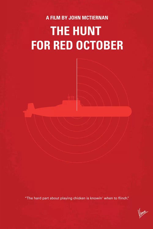 The Hunt For Red October Minimal Movie Poster