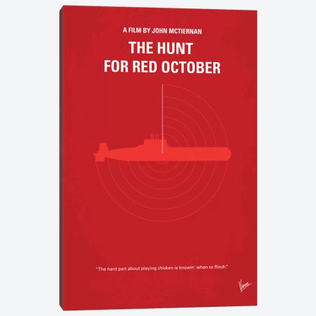 The Hunt For Red October Minimal Movie Poster Canvas Print #CKG208} by Chungkong Canvas Art Print