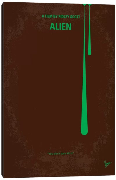 Alien Minimal Movie Poster Canvas Art Print - Chungkong's Science Fiction Movie Posters