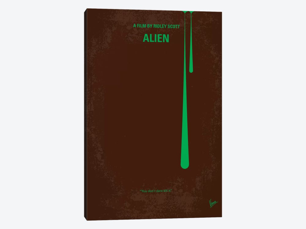 Alien Minimal Movie Poster by Chungkong 1-piece Canvas Print