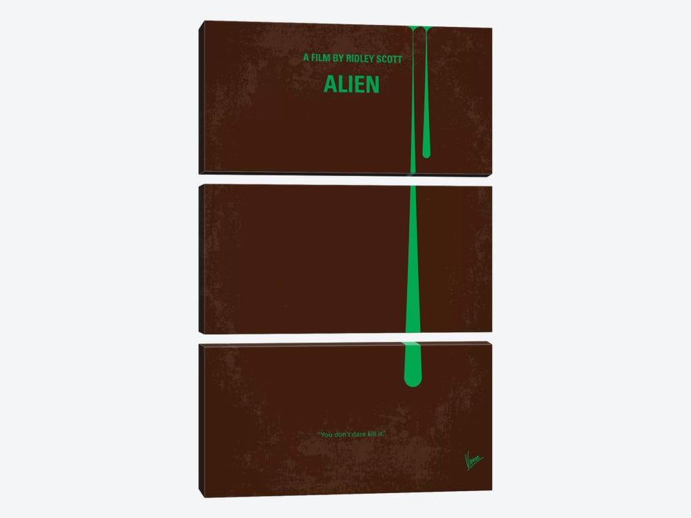 Alien Minimal Movie Poster by Chungkong 3-piece Canvas Print
