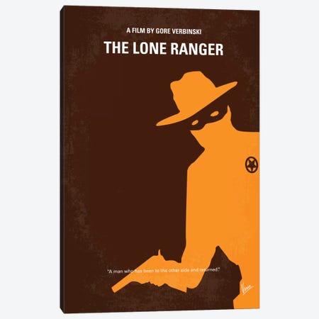 The Lone Ranger Minimal Movie Poster Canvas Print #CKG211} by Chungkong Canvas Artwork